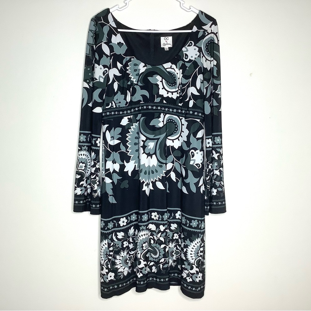 < OC By Oleg Cassini Floral Dress >